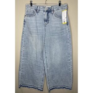 Edited By Remi Bader Women's Size 8 Light Wash Wide Leg Crop Denim Jeans NWT